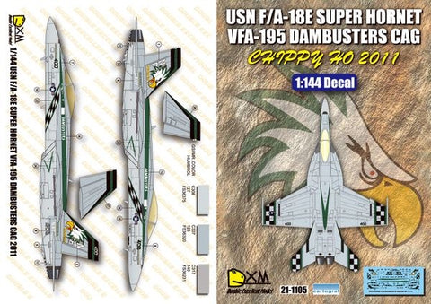 DXM 21-1105 1/144 US Navy F/A-18E VFA-195 Dambusters 2011 Chippyho (For Revell, Dragon, and Platz)