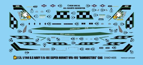 DXM 21-1105 1/144 US Navy F/A-18E VFA-195 Dambusters 2011 Chippyho (For Revell, Dragon, and Platz)