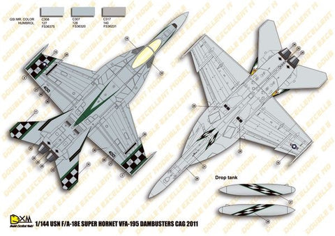 DXM 21-1105 1/144 US Navy F/A-18E VFA-195 Dambusters 2011 Chippyho (For Revell, Dragon, and Platz)