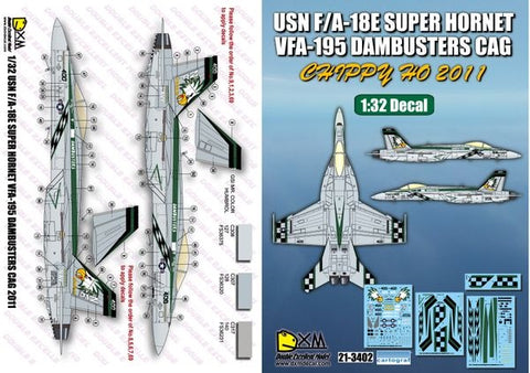 DXM 21-3402 1/32 US Navy F/A-18E VFA-195 Dambusters 2011 Chippyho (For Trumpeter and Revell)