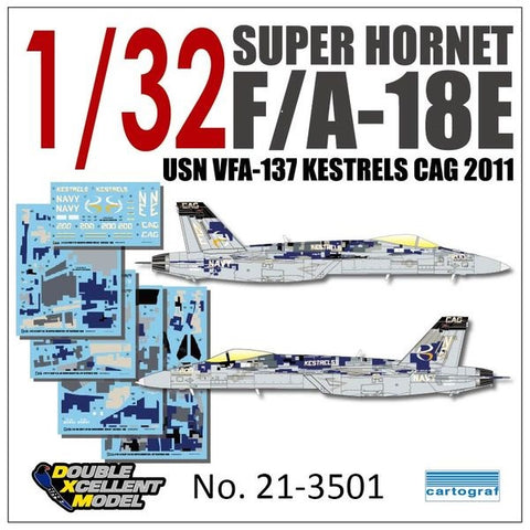 DXM 21-3501 1/32 US Navy F/A-18E VFA-137 Kestrels CAG 2011 (For Trumpeter and Revell)
