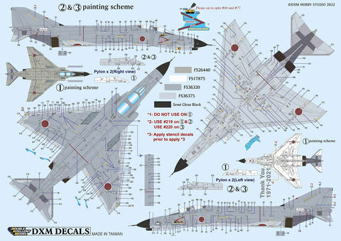 DXM 21-4153 1/48 JASDF ADTW (Air Development and Test Wing) F-4 Phantom Last Flight 2021 (For Hasegawa and Zoukei-Mura)