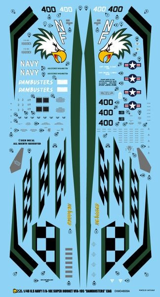 DXM 21-4212 1/48 US Navy F/A-18E VFA-195 Dambusters 2011 Chippyho (For Hasegawa, Meng Model, Italeri, and Revell)
