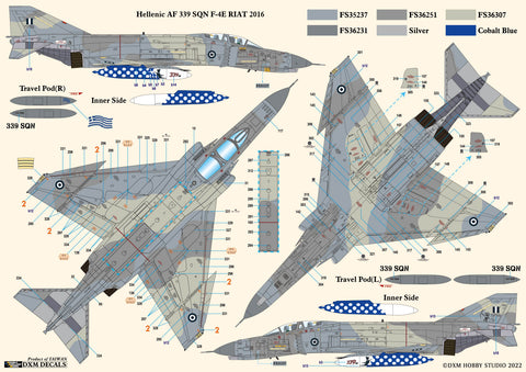 DXM 21-4255 1/48 Hellenic Air Force & Islamic Republic of Iran Air Force Phantom Collection #2 (For Hasegawa, Meng Model, Revell, and Italeri)