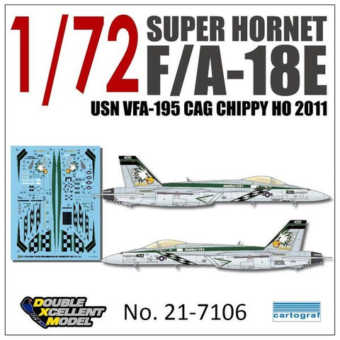 DXM 21-7106 1/72 US Navy F/A-18E VFA-195 Dambusters 2011 Chippyho (For Hasegawa, Revell, Academy, Italeri, and Tamiya)