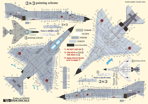 DXM 21-7149 1/72 JASDF ADTW F-4 Phantom Last Flight 2021 (For Hasegawa, Fine Molds, and Fujimi)