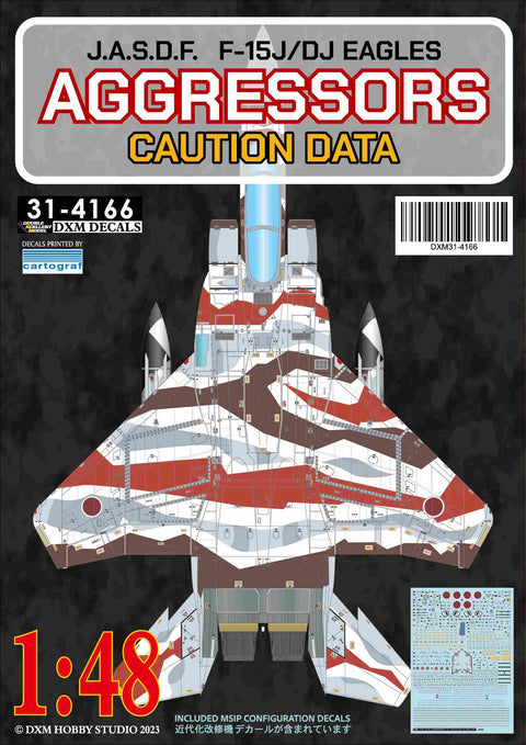 DXM 1/48 31-4166 JASDF F-15J/DJ Aggressor Caution Data (For Hasegawa, Great Wall, Academy, and Italeri)