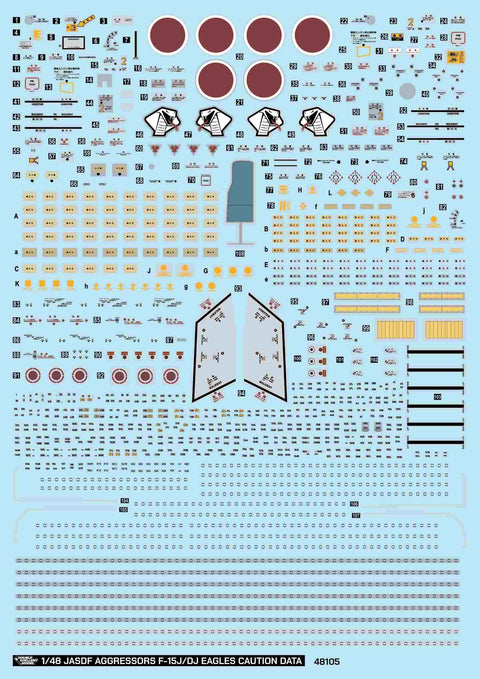 DXM 1/48 31-4166 JASDF F-15J/DJ Aggressor Caution Data (For Hasegawa, Great Wall, Academy, and Italeri)