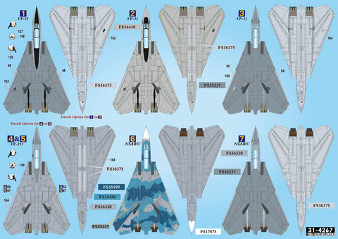 DXM 31-4267 1/48 US Navy F-14A/D VF-31/VF-213/NSAWC Tomcat Collection #3