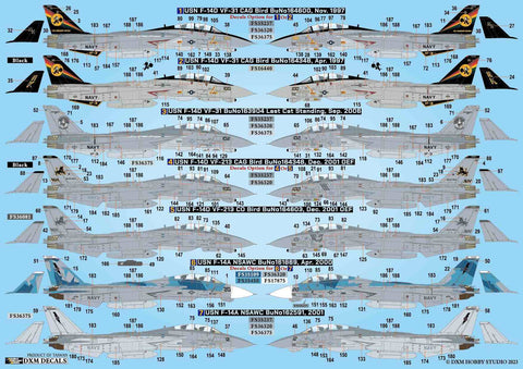 DXM 31-4267 1/48 US Navy F-14A/D VF-31/VF-213/NSAWC Tomcat Collection #3
