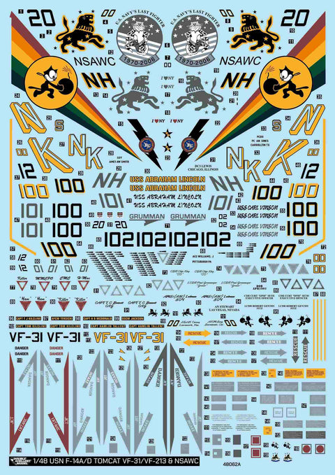 DXM 31-4267 1/48 US Navy F-14A/D VF-31/VF-213/NSAWC Tomcat Collection #3