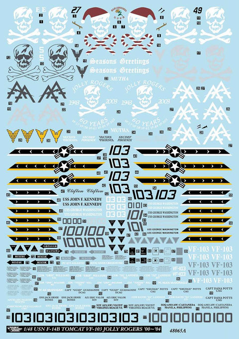 DXM 31-4270 1/48 US Navy F-14B Tomcat VF-103 Jolly Rogers 2000–2004 (For Hasegawa, Great Wall, and HobbyBoss)