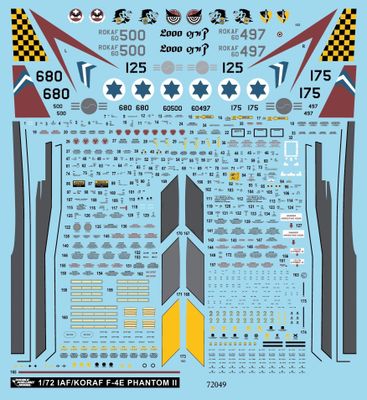 DXM 31-7150 1/72 Israeli Air Force & Republic of Korea Air Force F-4E Phantom Collection #1 (For Hasegawa, Fine Molds, Fujimi, Italeri, and Revell)