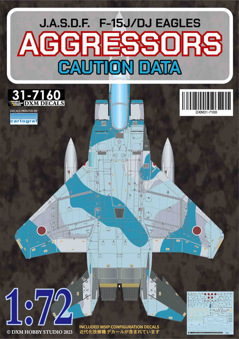 DXM 31-7160 1/72 JASDF F-15J/DJ Aggressor Caution Data (For Hasegawa, Platz, and Academy)