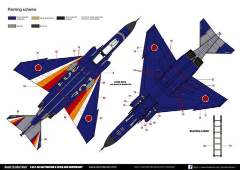 DXM 41-4114 1/48 Air Self-Defense Force F-4EJ Kai 301st Squadron 40th Anniversary (For Hasegawa and Zoukei-Mura)