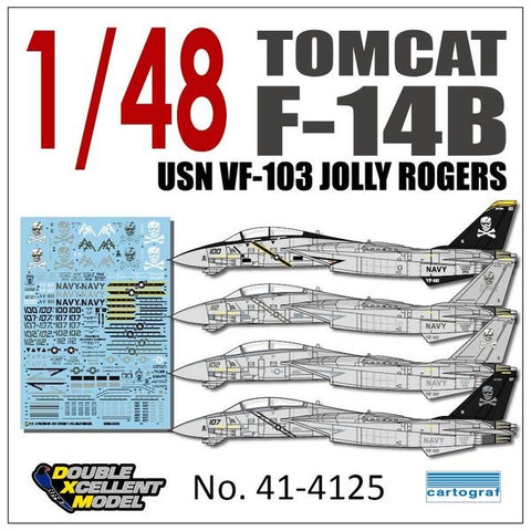 DXM 41-4125 1/48 US Navy F-14B VF-103 Jolly Rogers