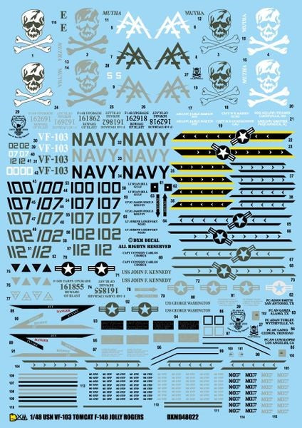 DXM 41-4125 1/48 US Navy F-14B VF-103 Jolly Rogers