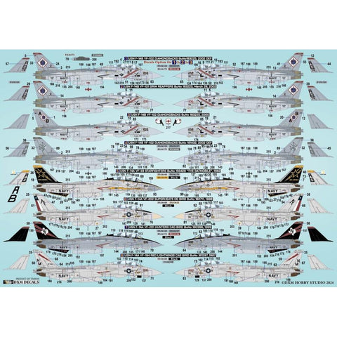 DXM 41-4269 1/48 US Navy F-14A/B Tomcat Collection #5 (VF-33 / VF-101 / VF-102 / VF-194 / VF-201 / VF-202)