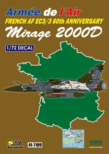 DXM 41-7109 1/72 French Air Force M2000D EC 3/3 60th Anniversary (For Revell, Italeri, Heller, and Tamiya)