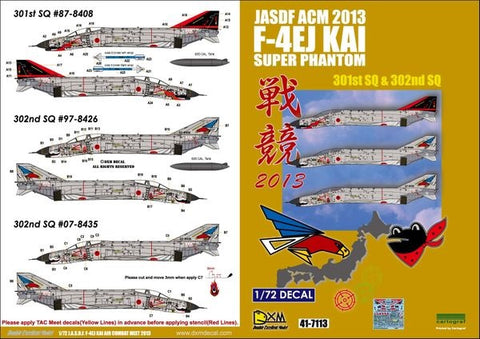 DXM 41-7113 1/72 JASDF F-4EJ Kai ACM 2013 (For Hasegawa, Fine Molds, and Fujimi)