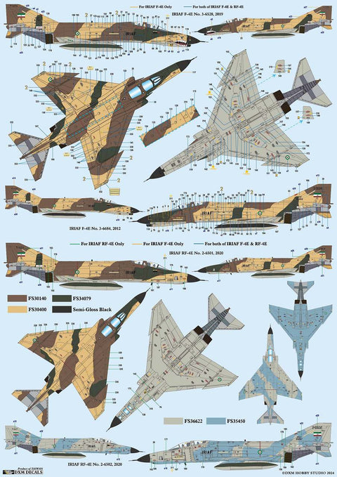 DXM 41-7151 1/72 Hellenic Air Force & Iranian Army F-4E/RF-4E Phantom Collection #2
