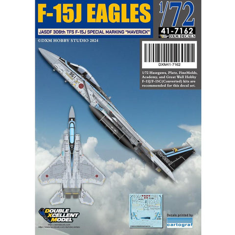 DXM 41-7162 1/72 JASDF 306th Tactical Fighter Squadron F-15J Eagle "Maverick" Special Marking (For all manufacturers)