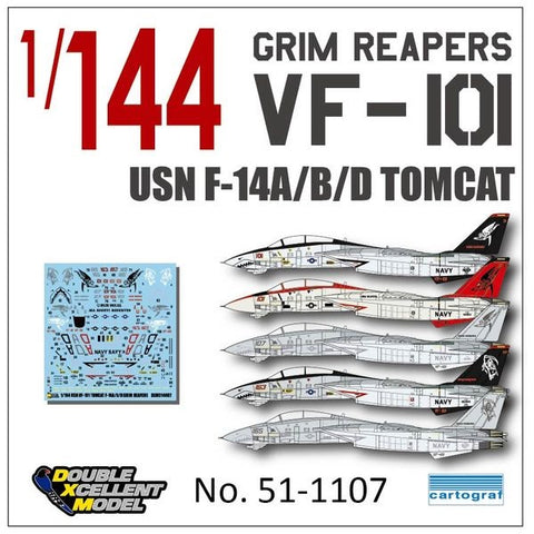 DXM 51-1107 1/144 US Navy F-14A/B/D Tomcat VF-101 Grim Reapers