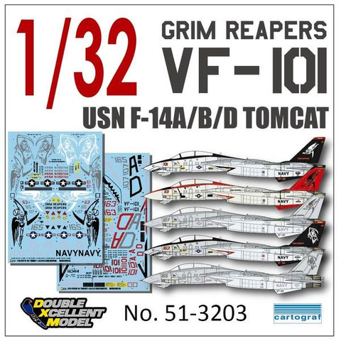 DXM 51-3203 1/32 US Navy F-14A/B/D VF-101 Grim Reapers (For Trumpeter and Revell)