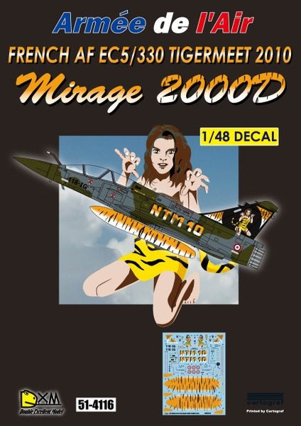 DXM 51-4116 1/48 French Air Force M2000D EC 5/330 Tiger Meet 2010 (For Kinetic, Revell, Italeri, and Heller)