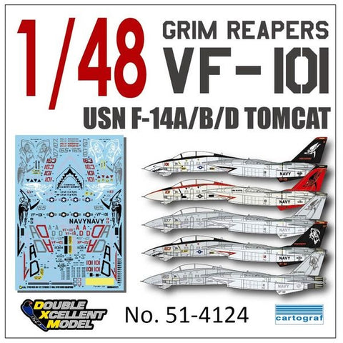 DXM 51-4124 1/48 US Navy F-14A/B/D VF-101 Grim Reapers