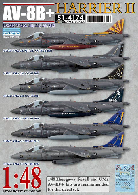 DXM 51-4174 1/48 USMC AV-8B Plus Harrier II VMA-214/223/231/513