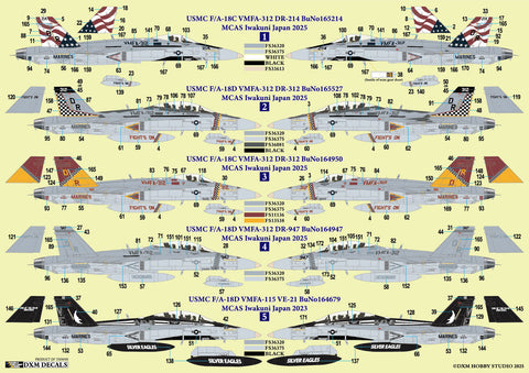 DXM 51-4275 1/48 USMC F/A-18C/D Hornet VMFA-312 "Checkerboards" (for Hasegawa, Kinetic, HobbyBoss)