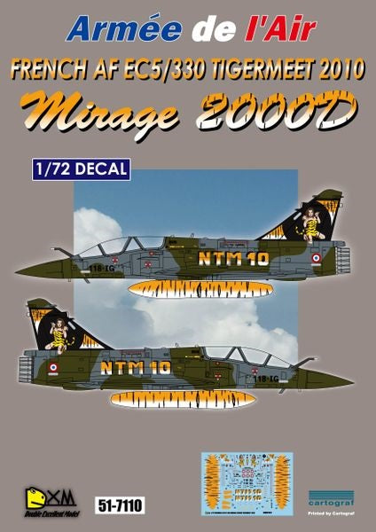DXM 51-7110 1/72 French Air Force M2000D EC 5/330 Tiger Meet 2010 (For Revell, Italeri, Heller, and Tamiya)