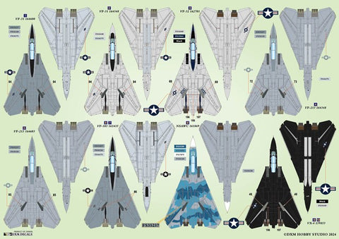 DXM 51-7160 1/72 US Navy VF-31/VF-32/VF-103/VF-213/NSAWC F-14 Tomcat Collection #5 (For Academy, Fine Molds, Fujimi, Great Wall, Hasegawa, HobbyBoss, Italeri, and Revell)