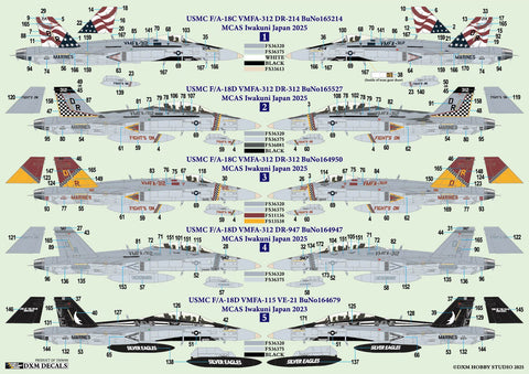 DXM 51-7168 1/72 US Marine Corps F/A-18C/D Hornet, VMFA-312 "Checkerboards," MCAS Iwakuni