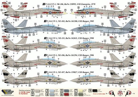 DXM 81-3305 1/32 US Navy F-14A Tomcat VF-1 Wolfpack (For Tamiya, Trumpeter, and Revell)