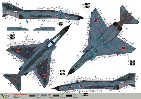 DXM 81-4134 1/48 JASDF F-4EJ Kai, 8th Tactical Fighter Squadron, Maritime Camouflage (For Hasegawa, Academy (F-4E), Esci (F-4E), Fujimi (F-4E), Italeri (F-4E), and Revell (F-4E/F))