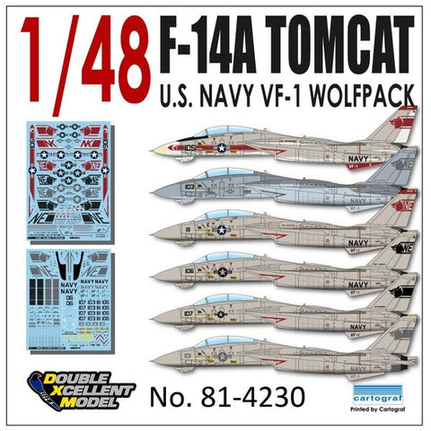 DXM 81-4230 1/48 US Navy F-14A Tomcat VF-1 Wolfpack