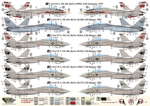 DXM 81-4230 1/48 US Navy F-14A Tomcat VF-1 Wolfpack