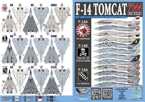 DXM 91-1112 1/144 US Navy F-14A/B Tomcat VF-1/VF-103/VF-211 (For Revell, Dragon, Platz, Trumpeter, Academy, and Arii)