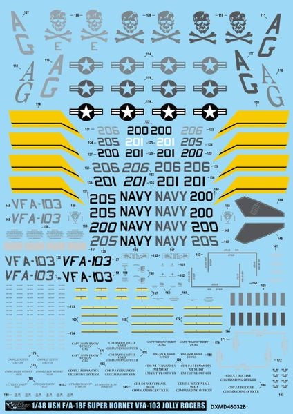 DXM 91-4240 1/48 USN F/A-18F Super Hornet VFA-103 "Jolly Rogers" (For Hasegawa, Meng Model, Italeri, and Revell)