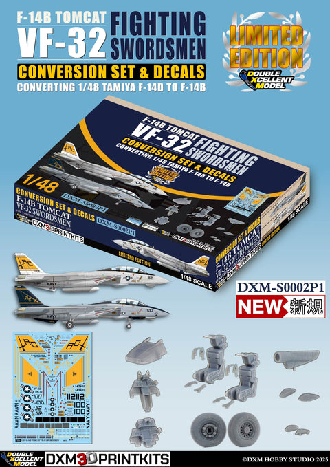 DXM S0002P1 1/48 US Navy F-14B VF-32 Conversion Set & Decals