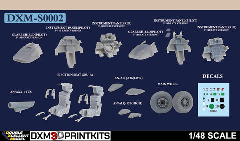 DXM S0002 1/48 F-14B Conversion Set (Converts Tamiya F-14D to F-14B Early/Late Version)