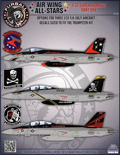 FURBALL 32-001 1/32 USN Air Wing All Stars  F / A-18E / F Super hornet Part 1