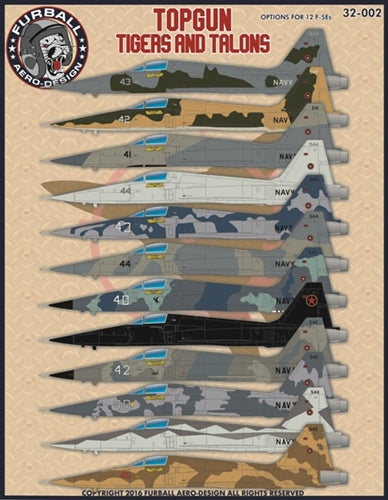 FURBALL 32-002 1/32 USN F-5 Freedom Fighter、Topgun Tigers