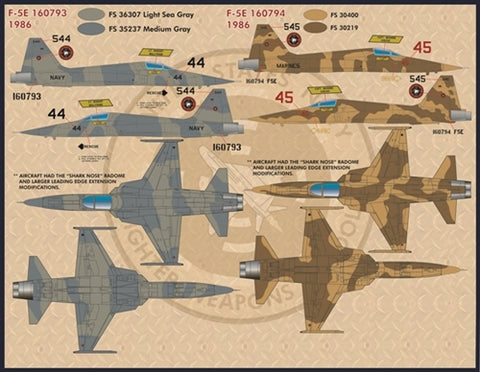 FURBALL 32-002 1/32 USN F-5 Freedom Fighter、Topgun Tigers