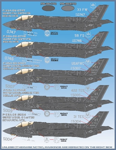 FURBALL 32-003 1/32 F-35A Lightning II、F-35 anthology（For Italeri）