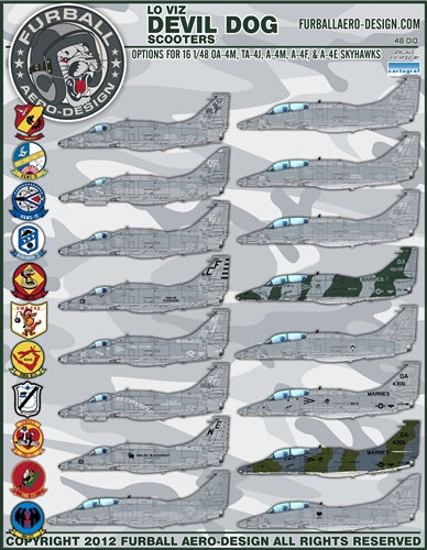 FURBALL 48-010 1/48 Low-vis Devil Dog Scooter