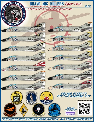 FURBALL 48-018 1/48 USN Bravo Mig killers Part 2 F-4B Phantom in the Vietnam War （For Academy）
