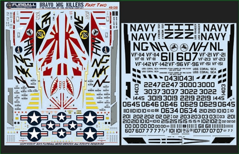 FURBALL 48-018 1/48 USN Bravo Mig killers Part 2 F-4B Phantom in the Vietnam War （For Academy）